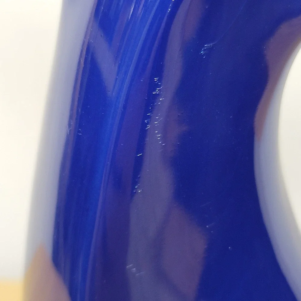 Cobalt Blue Ceramic Whale Tail Figurine - 10